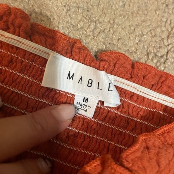 Mable Burnt Orange crop top and shorts set size medium - Picture 5 of 9